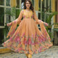 Floral Digital Print Georgette Anarkali Gown Set with Dupatta