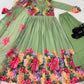 Floral Digital Print Georgette Anarkali Gown Set with Dupatta