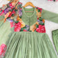 Floral Digital Print Georgette Anarkali Gown Set with Dupatta