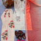 Floral Digital Print Georgette Embroidered Suit with Farshi Plazzo & Dual Tone Dupatta