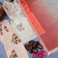 Floral Digital Print Georgette Embroidered Suit with Farshi Plazzo & Dual Tone Dupatta