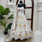 Floral Embroidered Faux Georgette Anarkali Set