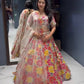 Floral Embroidered Georgette Bridal Lehenga Set