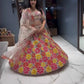 Floral Embroidered Georgette Bridal Lehenga Set