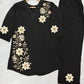 Floral Embroidered Rayon Co-ord