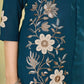 Floral Embroidered Rayon Co-ord