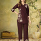 Floral Embroidered Rayon Co-ord