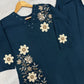 Floral Embroidered Rayon Co-ord
