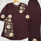 Floral Embroidered Rayon Co-ord