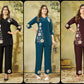 Floral Embroidered Rayon Co-ord