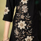 Floral Embroidered Rayon Co-ord