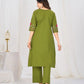 Floral Embroidery Pintuck Anarkali Set