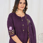 Floral Embroidery Pintuck Anarkali Set