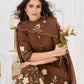 Floral Embroidery Pintuck Anarkali Set