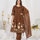 Floral Embroidery Pintuck Anarkali Set