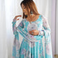 Floral Fox Georgette Anarkali Gown with Dupatta