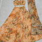 Floral Fox Georgette Palazzo Set with Shrug