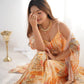 Floral Fox Georgette Palazzo Set with Shrug