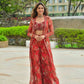 Floral Georgette Koti Sharara Set
