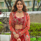 Floral Georgette Koti Sharara Set