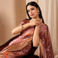 Floral Lichi Silk Saree with Zari Border