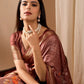 Floral Lichi Silk Saree with Zari Border