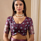 Floral Lichi Silk Saree with Zari Border