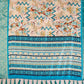 Floral Lichi Silk Saree with Zari Border