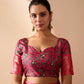 Floral Lichi Silk Saree with Zari Border