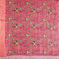 Floral Lichi Silk Saree with Zari Border