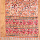 Floral Lichi Silk Saree with Zari Border