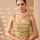 Floral Lichi Silk Saree with Zari Border