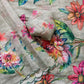 Floral Linen Silk Saree for Festive and Elegant Day Wear