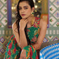 Floral Marble Fabric Tiered Lehenga Set