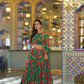 Floral Marble Fabric Tiered Lehenga Set