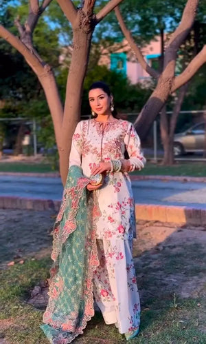 Floral Modal Silk Palazzo Suit Set