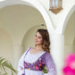Floral Ombre Print Anarkali Gown
