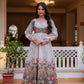 Floral Ombre Print Anarkali Gown