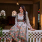 Floral Ombre Print Anarkali Gown