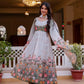 Floral Ombre Print Anarkali Gown