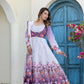 Floral Ombre Print Anarkali Gown