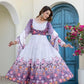 Floral Ombre Print Anarkali Gown
