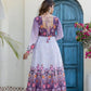 Floral Ombre Print Anarkali Gown
