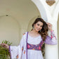Floral Ombre Print Anarkali Gown
