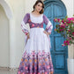 Floral Ombre Print Anarkali Gown