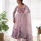 Floral Organza Silk Anarkali Set with Gota Patti Dupatta