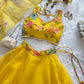 Floral Organza Silk Lehenga Set with Dupatta