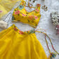 Floral Organza Silk Lehenga Set with Dupatta