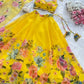 Floral Organza Silk Lehenga Set with Dupatta