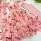 Floral Organza Taby Silk Anarkali Gown Set with Dupatta
